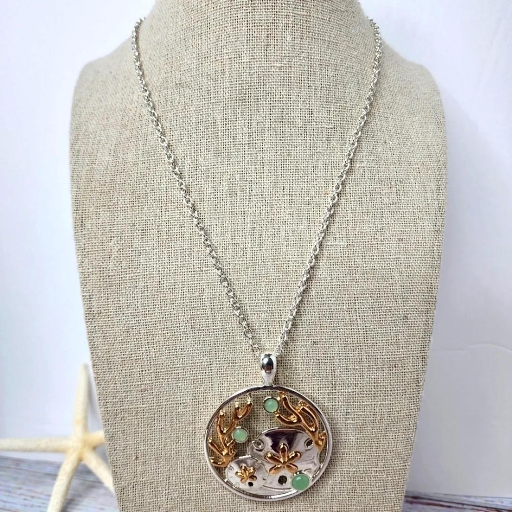 NEW PERIWINKLE BY BARLOW SILVER NECKLACE BEACH COASTAL VACATION‎ - Picture 5 of 9